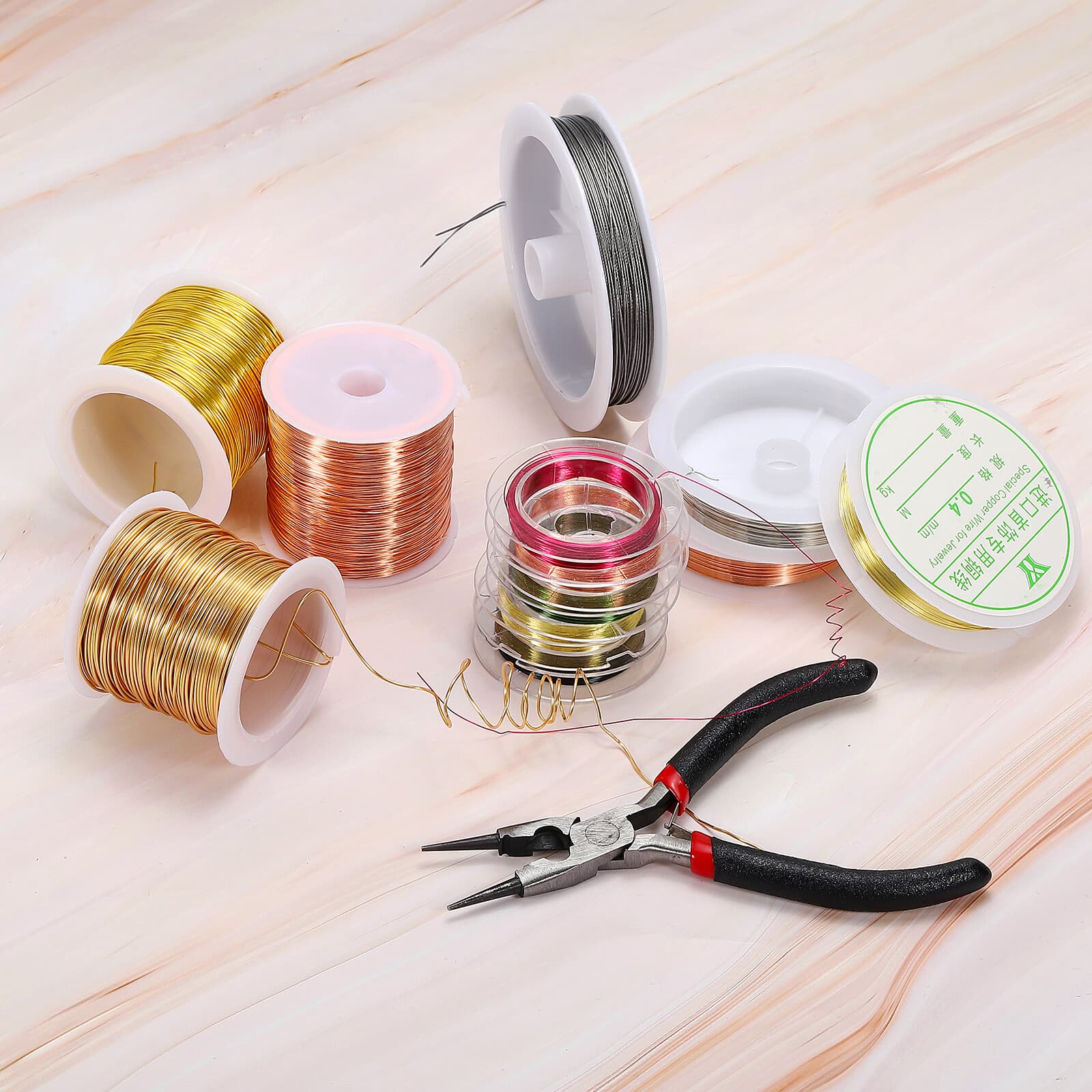 2 Roll 328 Feet Solid Pure Copper Wire 28 Gauge 0.3mm, Copper Tone 4