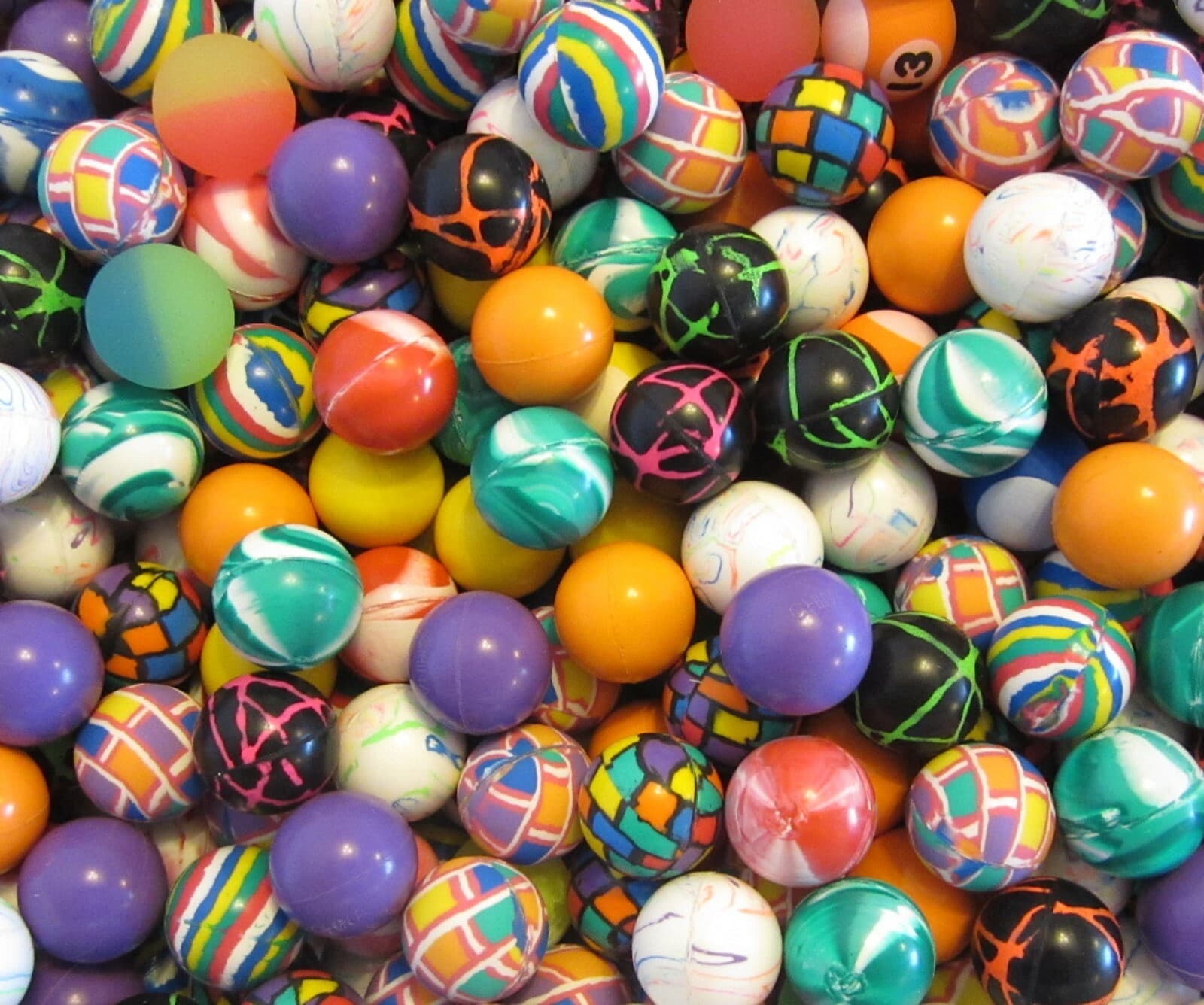 5 NEW ASSORTED SUPER HIGH BOUNCE BALLS 27MM 1" HI BOUNCY SUPERBALL  CAT TOY 3