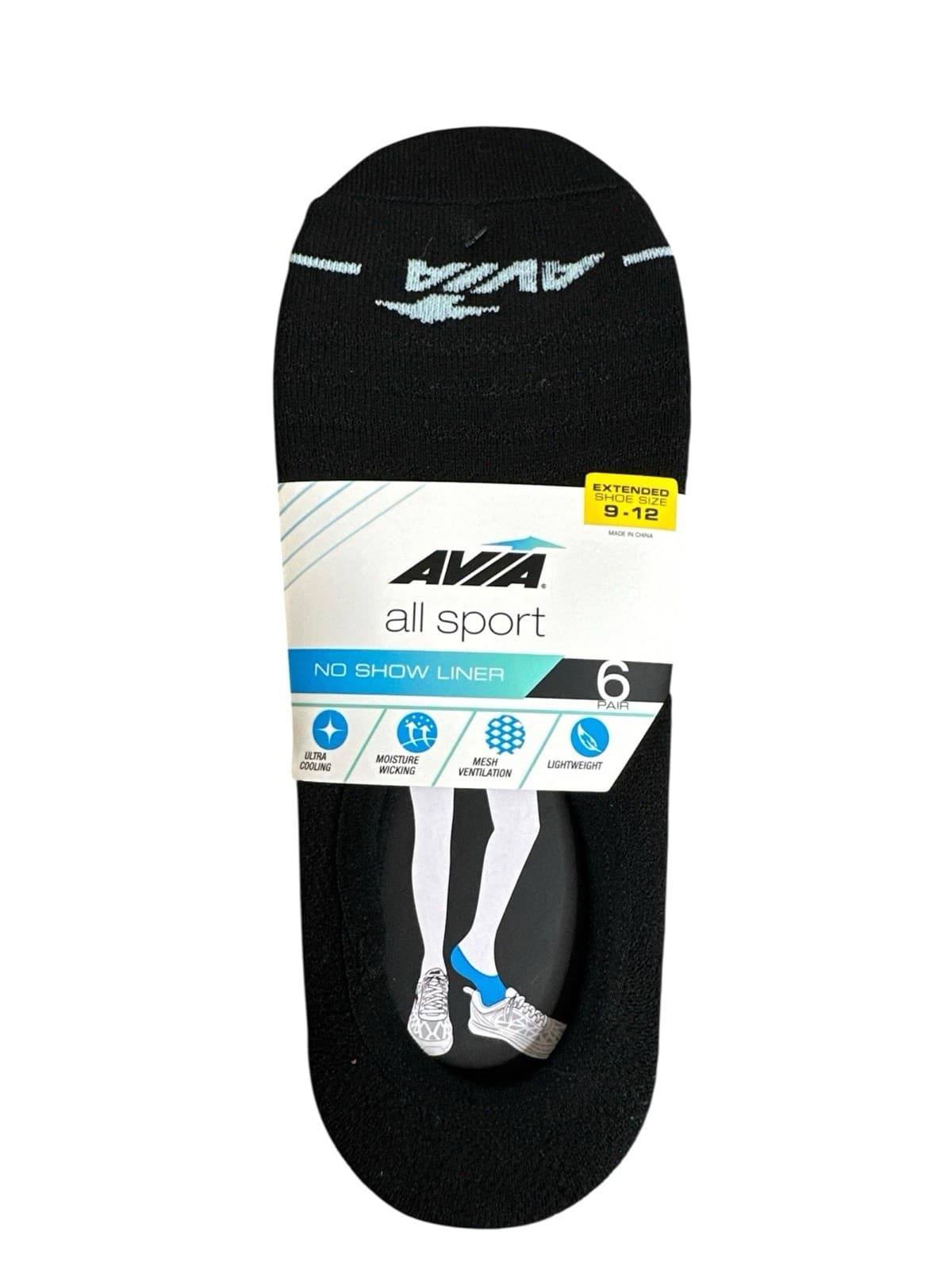 AVIA Women's Micro Performance Sport No Show Liner Socks 6 Pack New Lot of 2 2