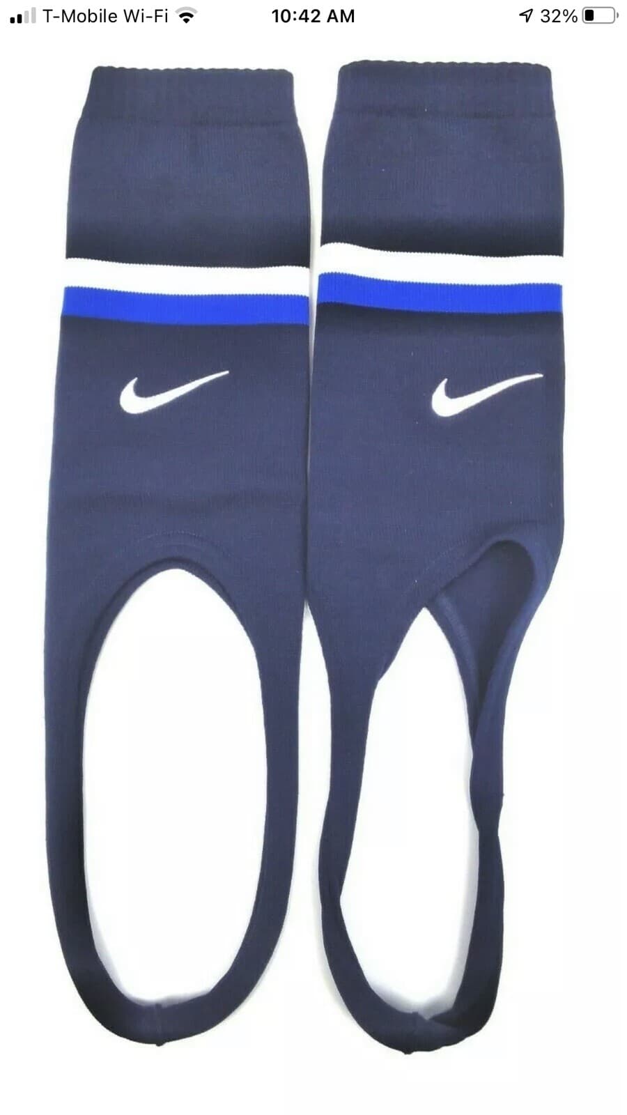 Nike Youth Vapor Stirrup Socks Navy Blue One Size MSRP $15 Baseball Softball New 2