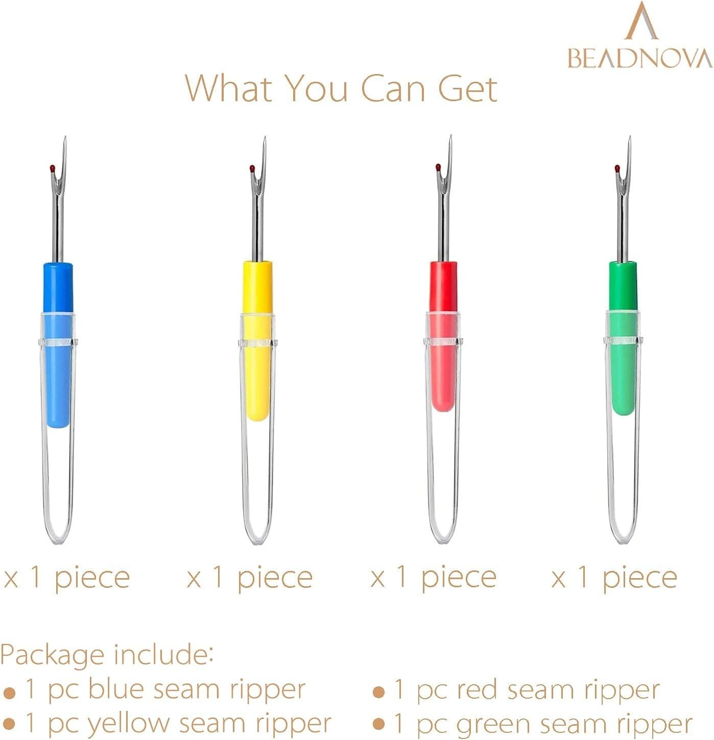 Versatile 4-Piece Seam Ripper Kit - Essential Tools for Creative Sewing Projects 5