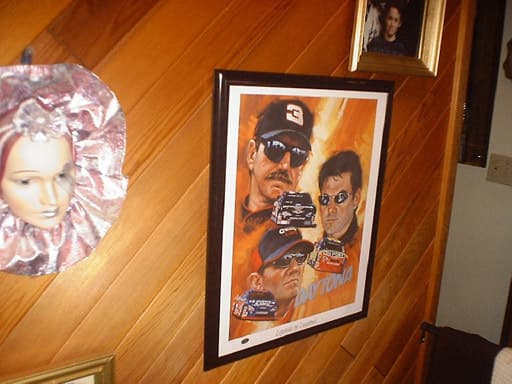 Dale EARNHARDT SR Jeff Gordon Dale Jarrett Lithograph Signed by Artist 16” x 20” 4