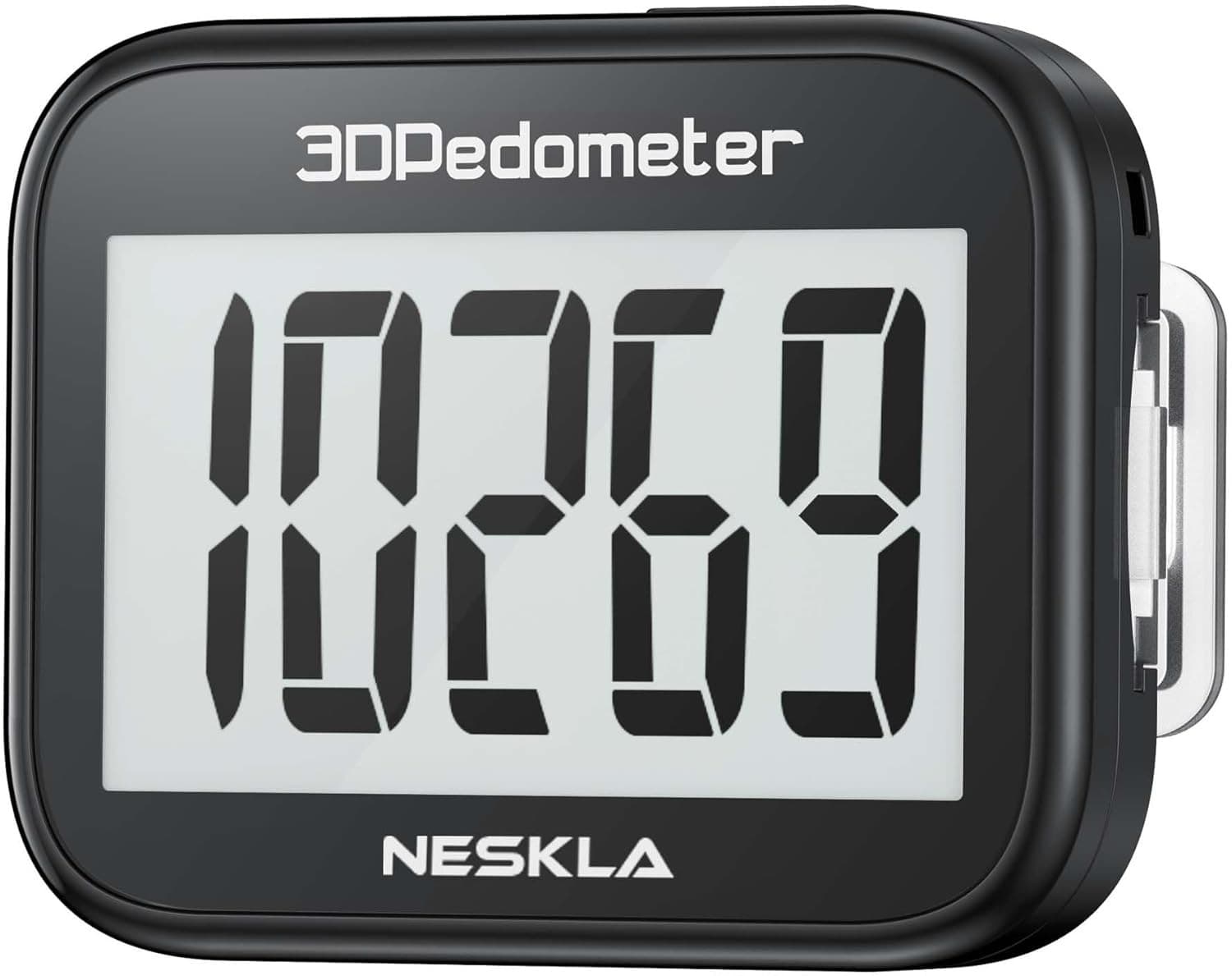 3D Pedometer for Walking, Simple Step Counter with Large Digital Display