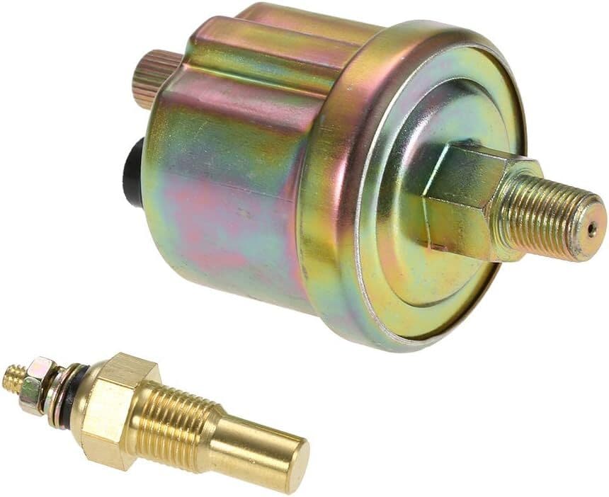 2" 52mm Universal Chrome Volt Water Temp Oil Pressure Sensor Triple Gauge Kit 4