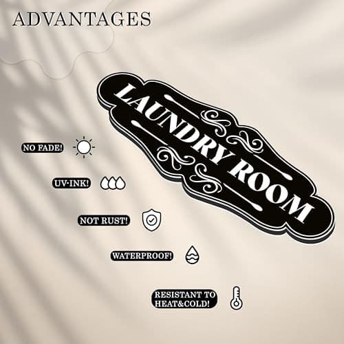 Laundry Room Sign for Door - 9x3 Dibond Laundry Decor for Room  5