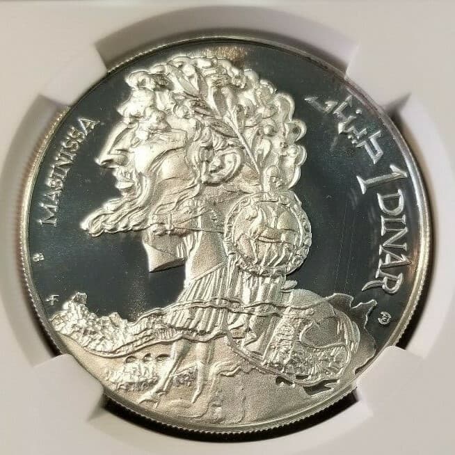 1969 TUNISIA S1D ANCIENT KING OF NUMIDIA MASINISSA NGC PF 69 ULTRA CAMEO  3