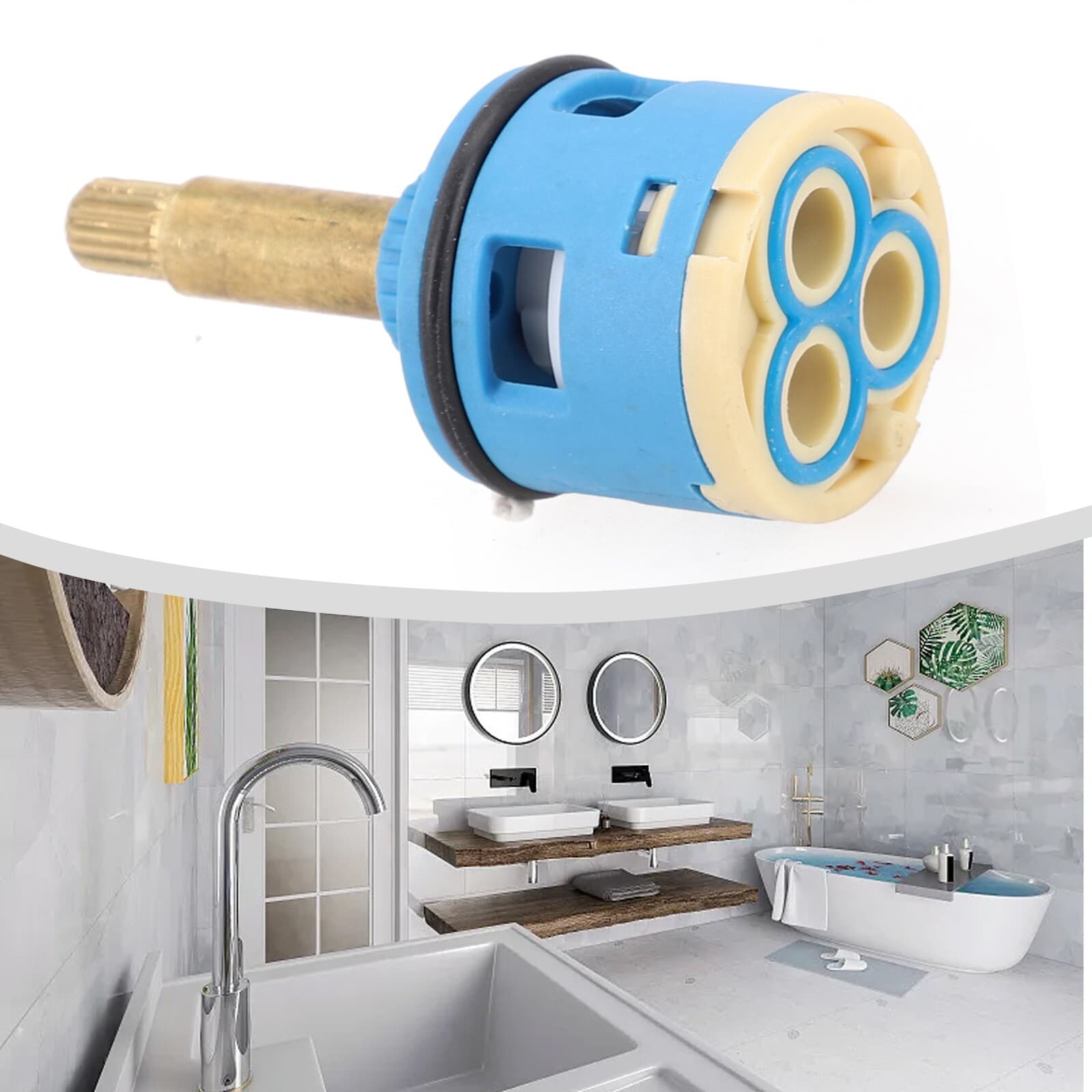 High Quality Diverter Shower Accessories Cartridge Ceramic Central Push Fit 3