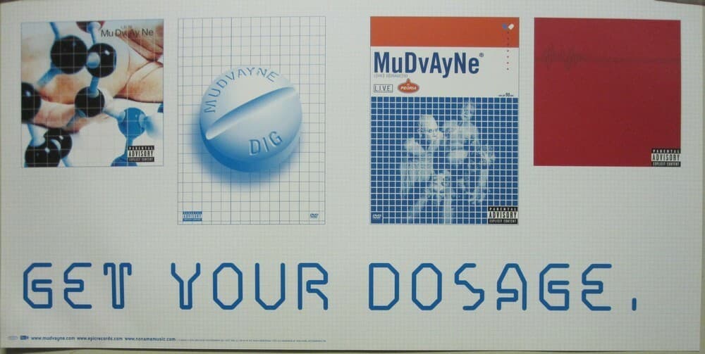 MuDvAyNe 2001 Get Your Dosage Epic Records 2 sided promo poster New Old Stock 2