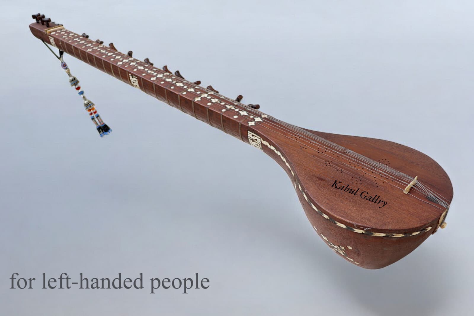antique afghan folk music instrument Tambur Tanbur for left-handed people تنبور 6