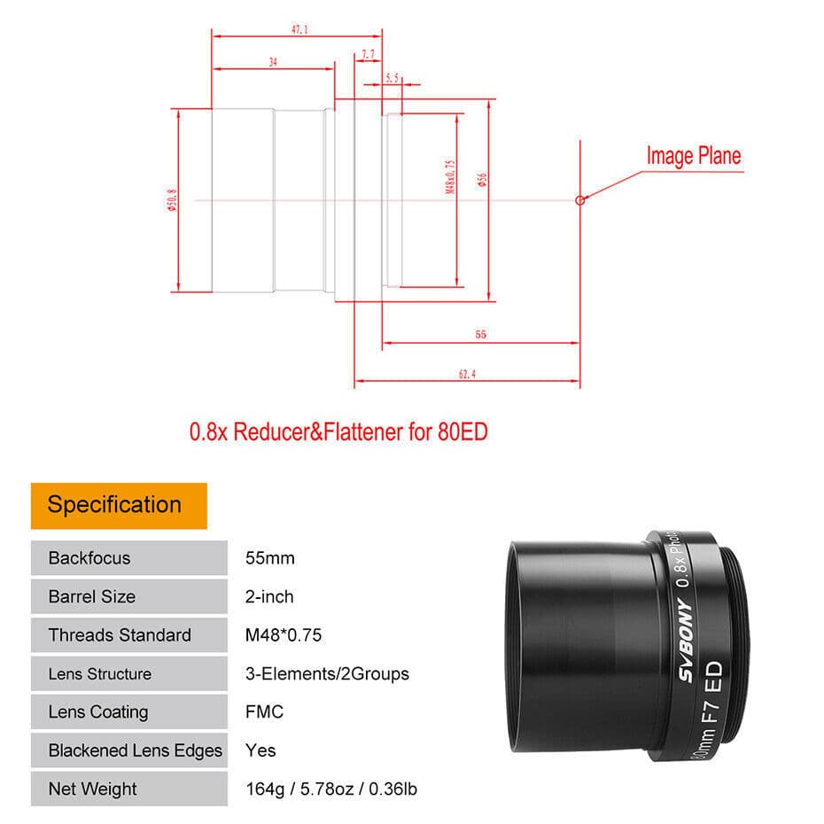 SVBONY SV503 80ED Telescope Deep Sky Photography Kit with Acces（6 piece set） 4