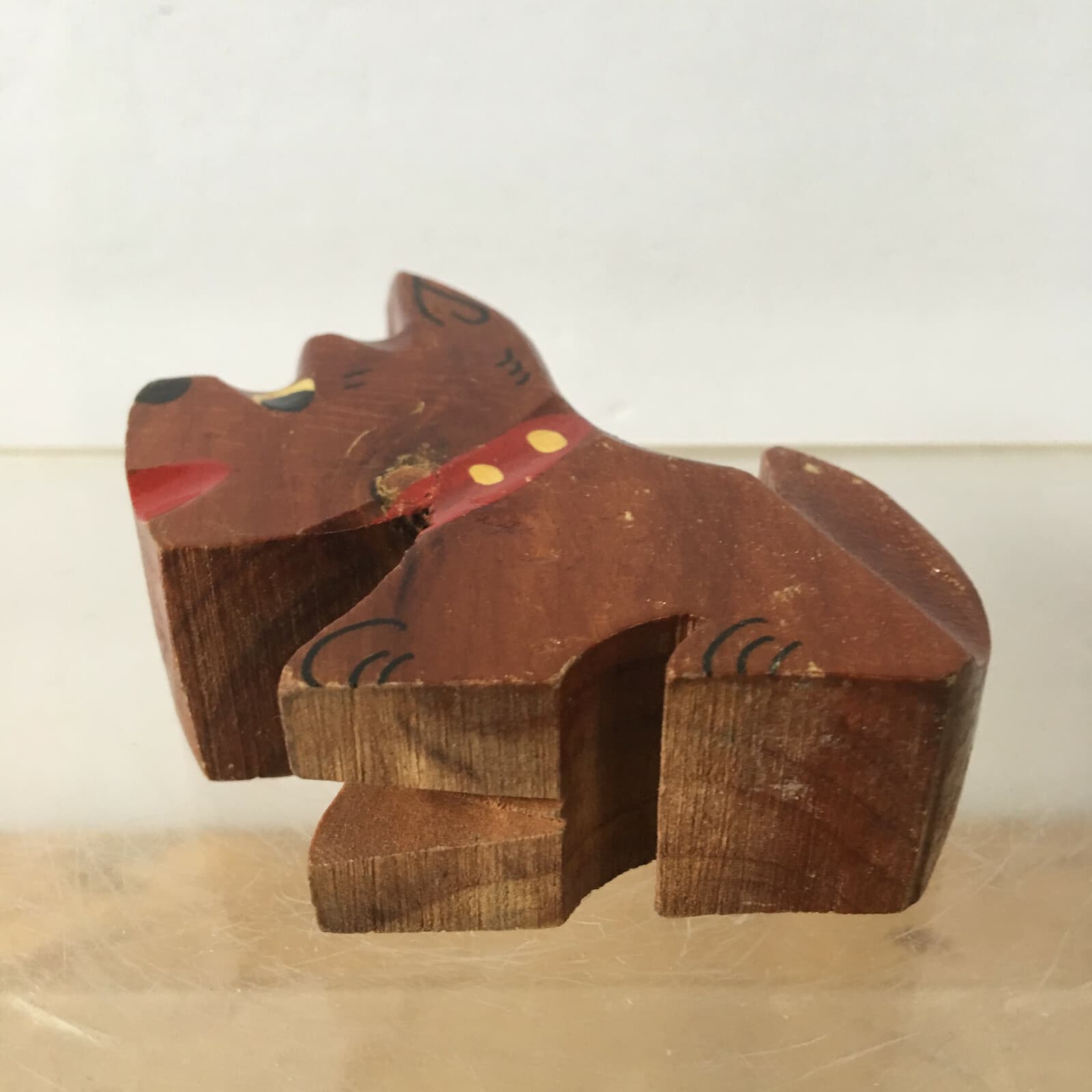 Vtg Wood Scottish Terrier Scottie Dog Souvenir Delaware Water Gap Pennsylvania 5