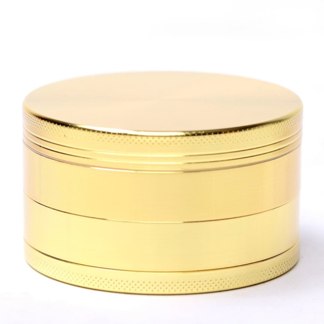 4-Piece 2.5in Spice Herb Grinder Metal Herb/Spice Grinder 45 Sharp Gold 2-in-1 6