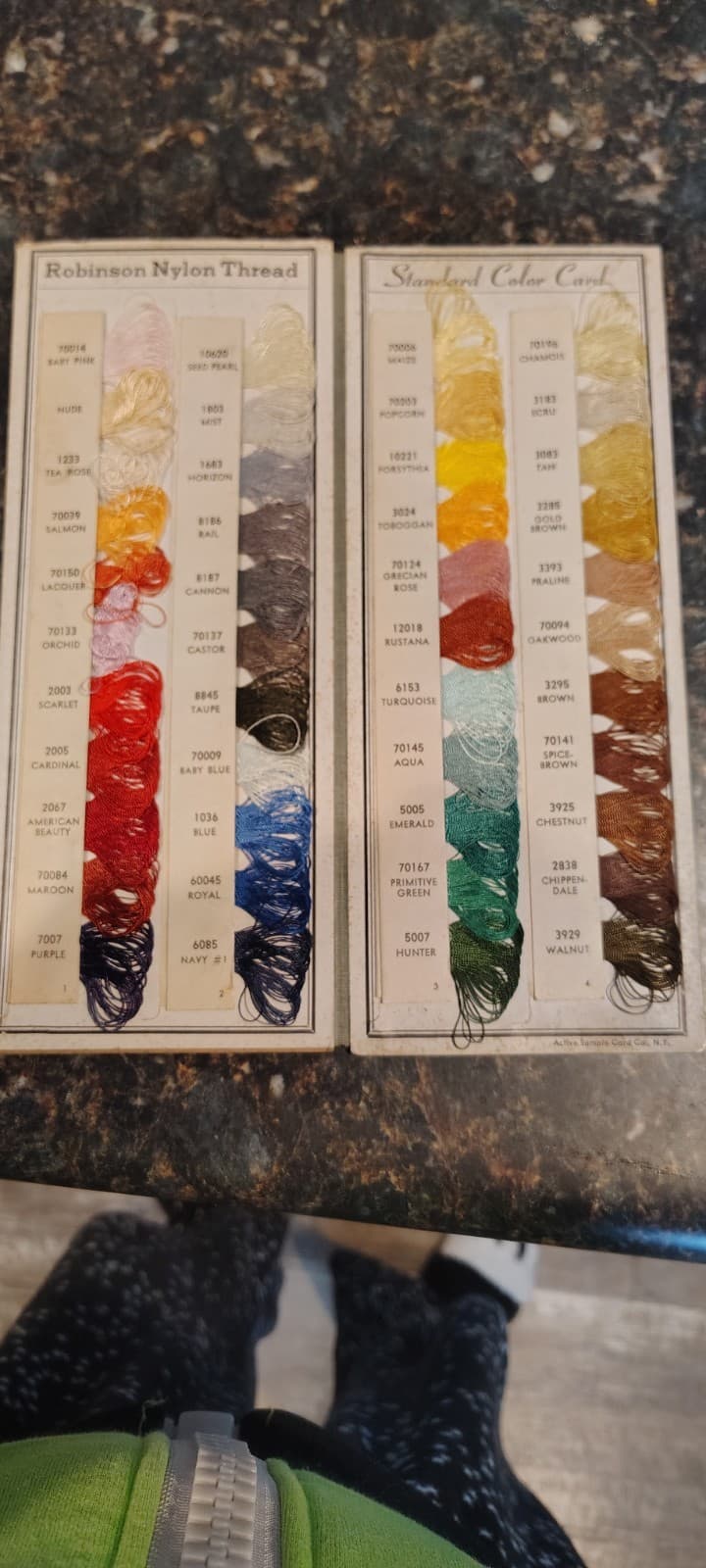 2 ATQ/VTG Nylon & Silk Thread Color Cards 4