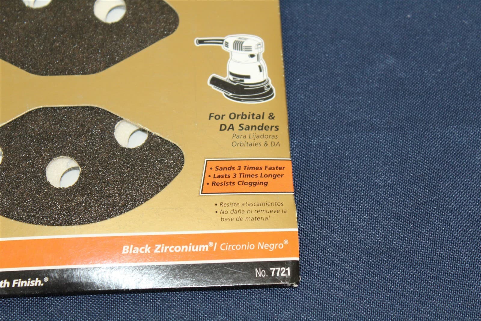 Gator Finishing 7721 120 Grit Zirconium Oxide Hook & Loop Sanding Discs 4PK 5" 3