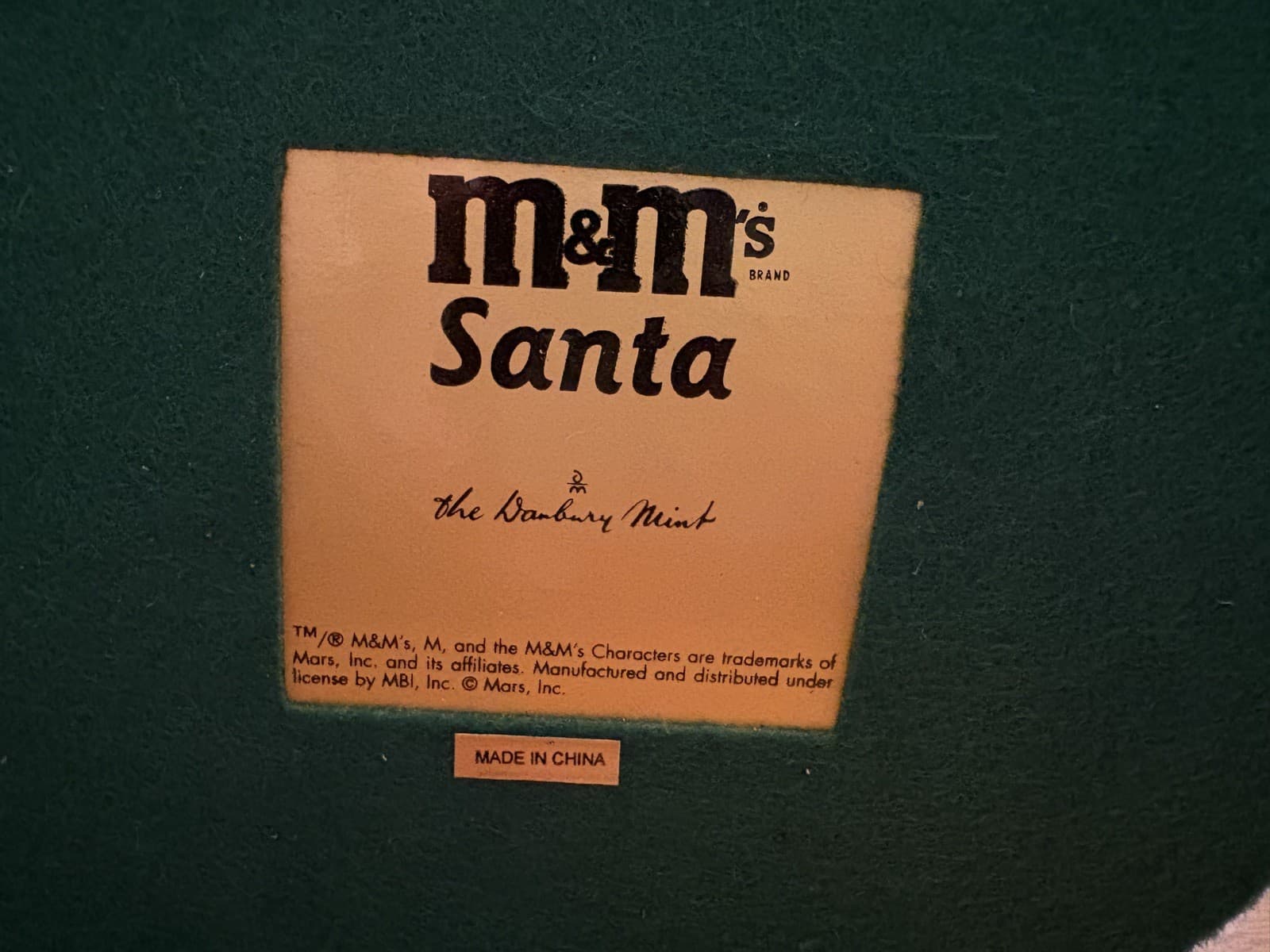 M&M's SANTA CLAUS Danbury Mint Holiday Christmas Figurine Great Condition! 2