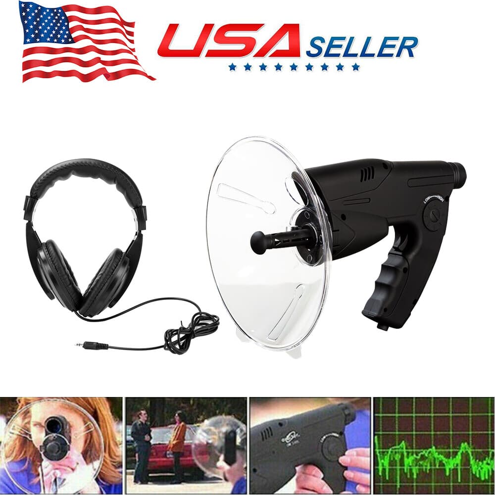 Parabolic Sonic Listening Device Microphone Amplifier Spy Bionic Ear Sound 100m 4