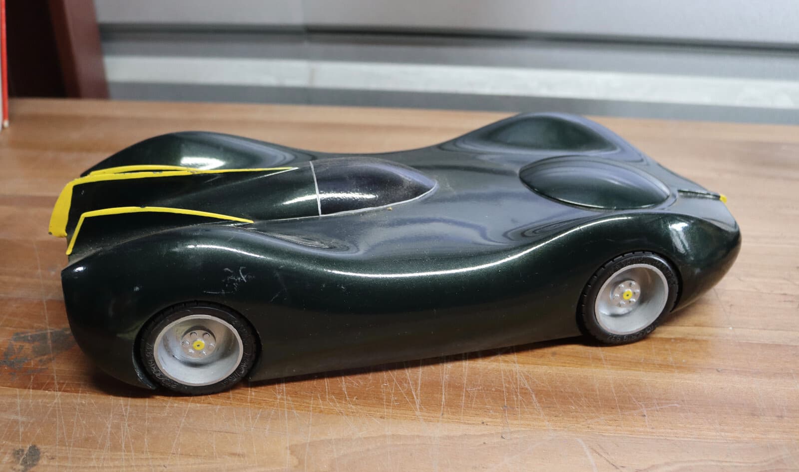 Vintage Batman Batmobile Bat Mobile Miniature Prop Replica Wood Display 16x6.5" 4