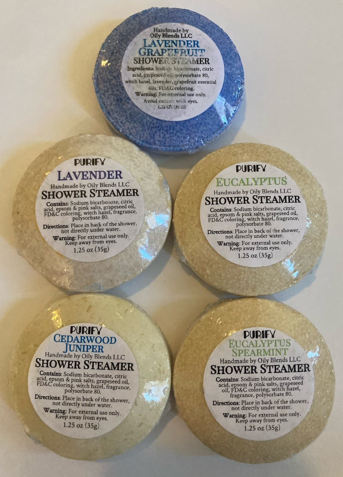 Shower Steamers Aromatherapy Stocking Stuffers Lot Of 5 Christmas Gift New