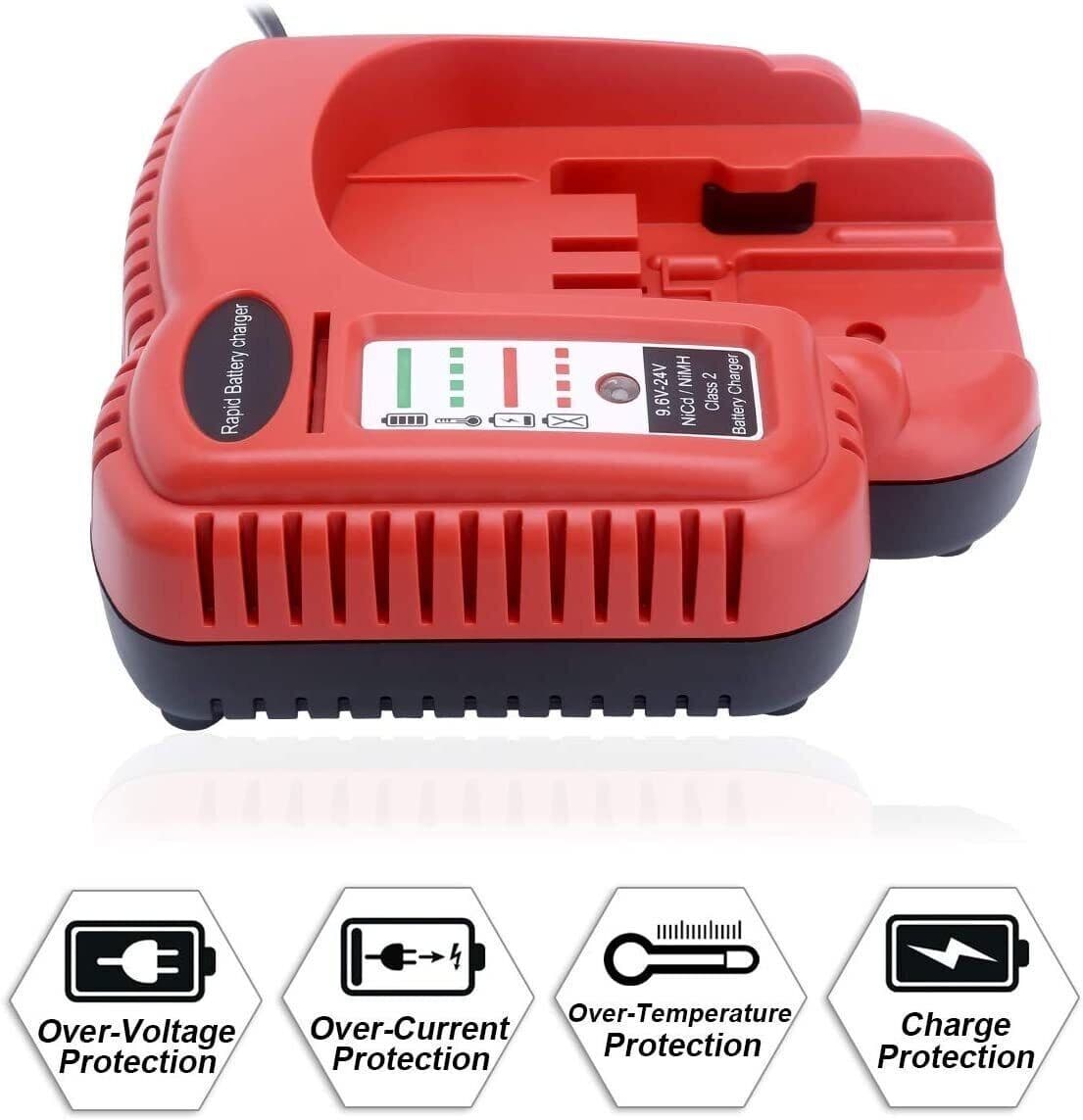Charger For Black and Decker 9.6V 12V 14.4V 18V 24V HPB18 Battery BDFC240 2