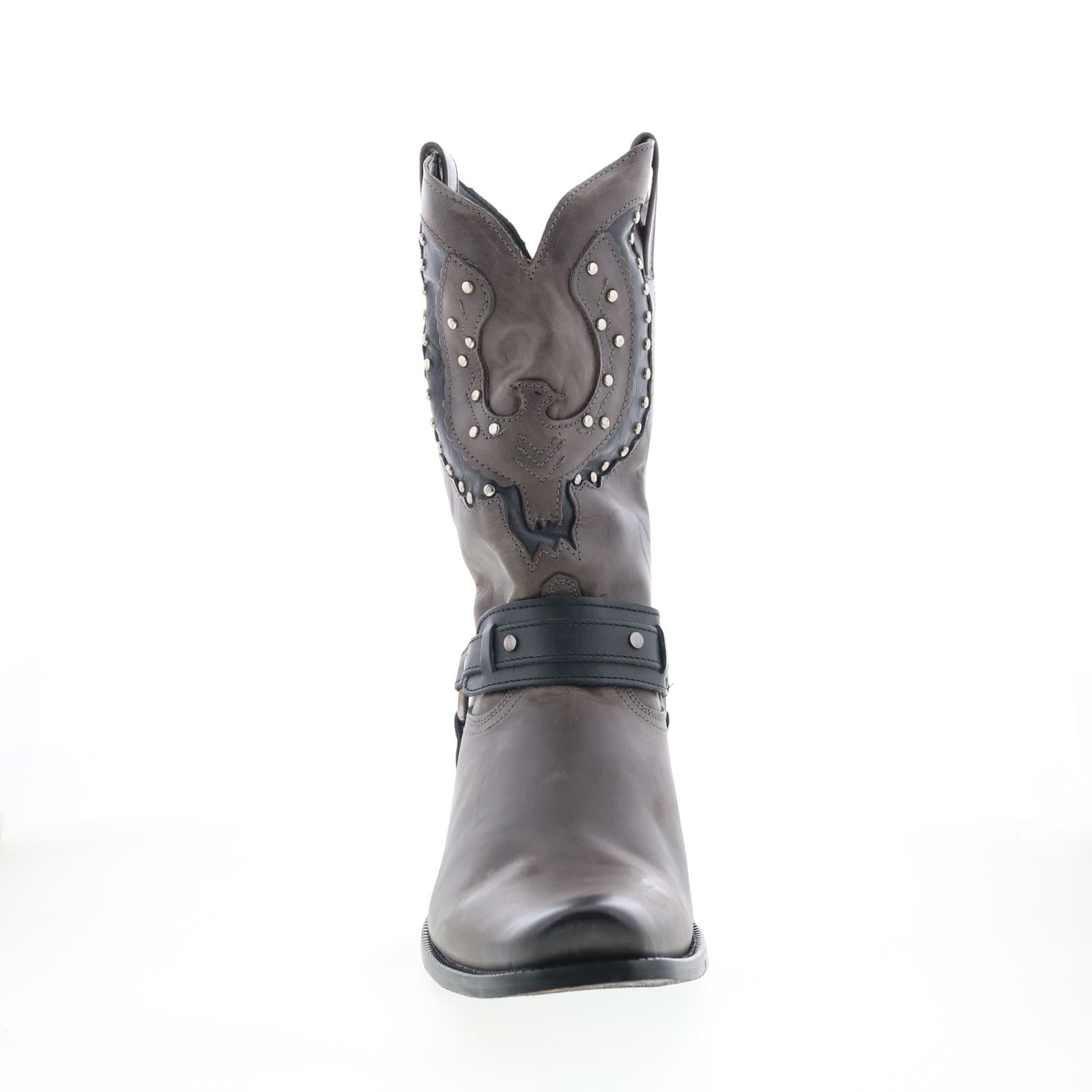 Dingo War Eagle Studded Square Toe Boot DI-851 Mens Gray Western Boots 2
