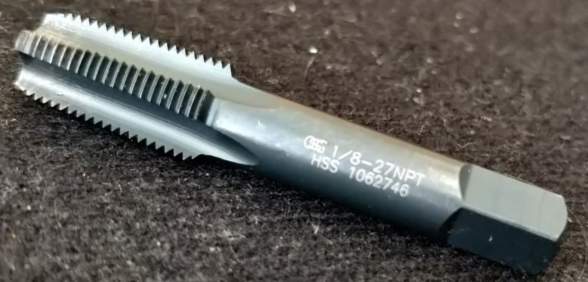 Osg 1310201 Pipe Tap, 1/8"-27, Taper, 4 Flutes, Npt