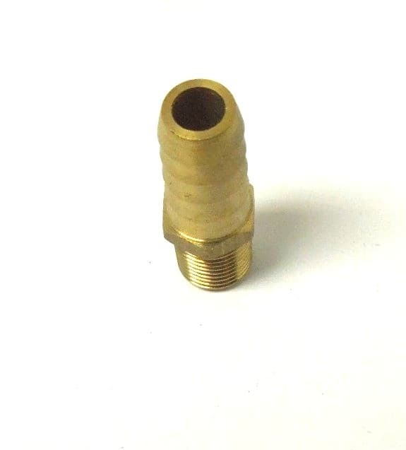 Hose Barb for 3/8" ID Hose X 1/4" Male NPT Hex Body Brass Fuel Fitting 201A-6B 2