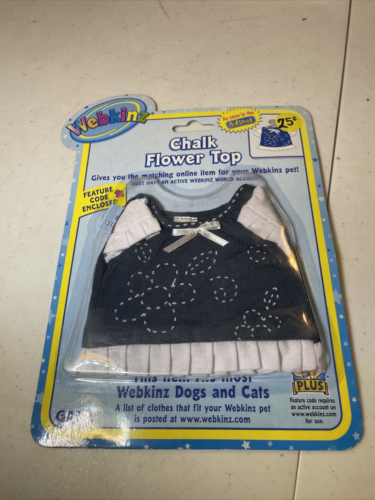 Webkinz Clothing Chalk Flower Top New with Sealed Feature Code WE000297 2