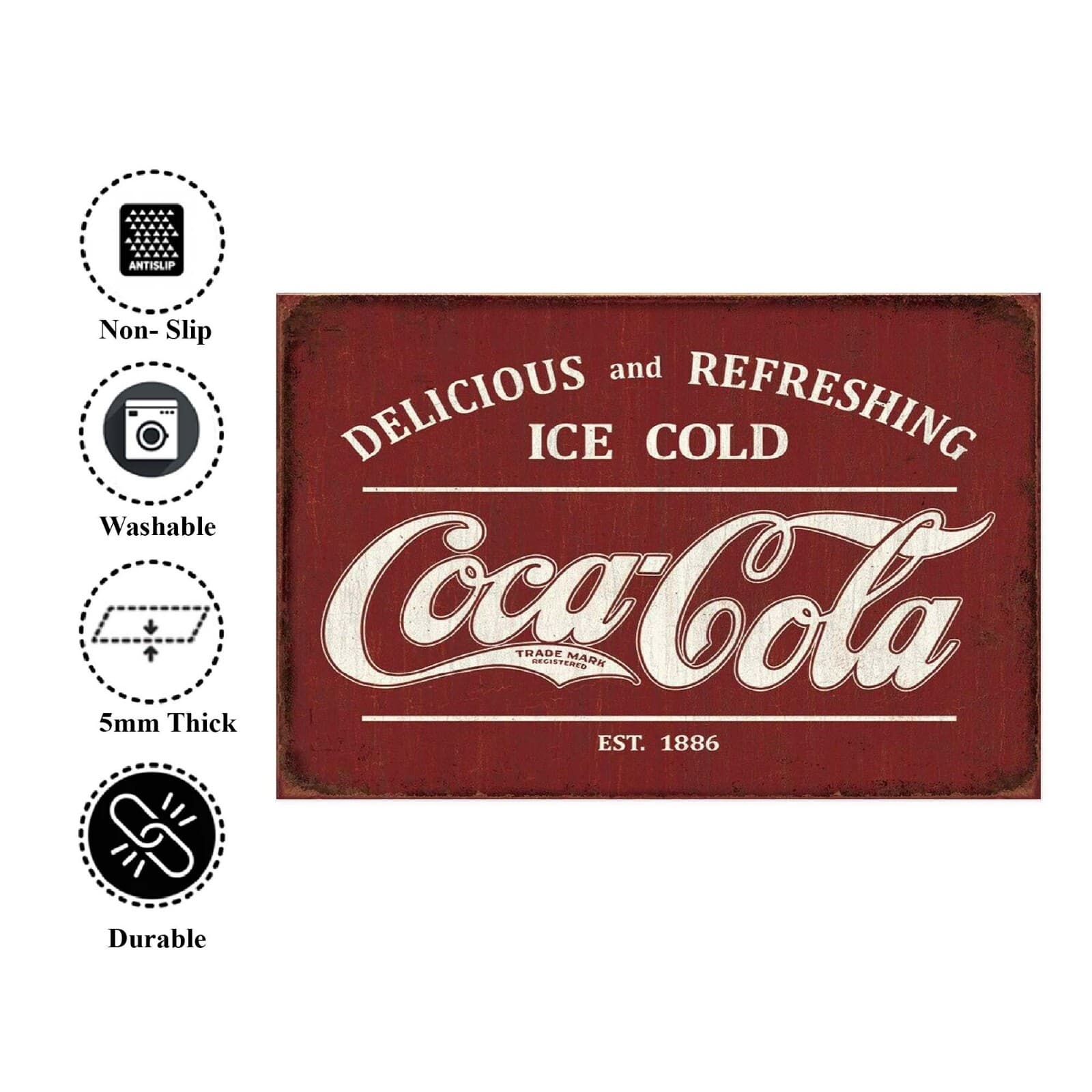 Coca Cola Rug,Abstract Rug, Coca Coca Retro, Custom Rug, Coca Coca Doormat, Home 4