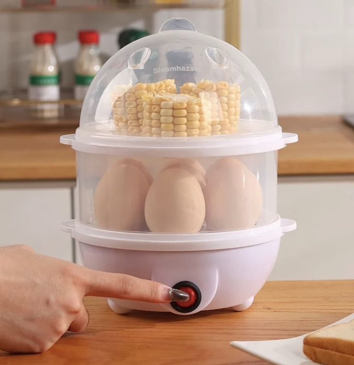 🥚 Double Layer Egg Cooker & Multi-Function Food Steamer 🥦 5