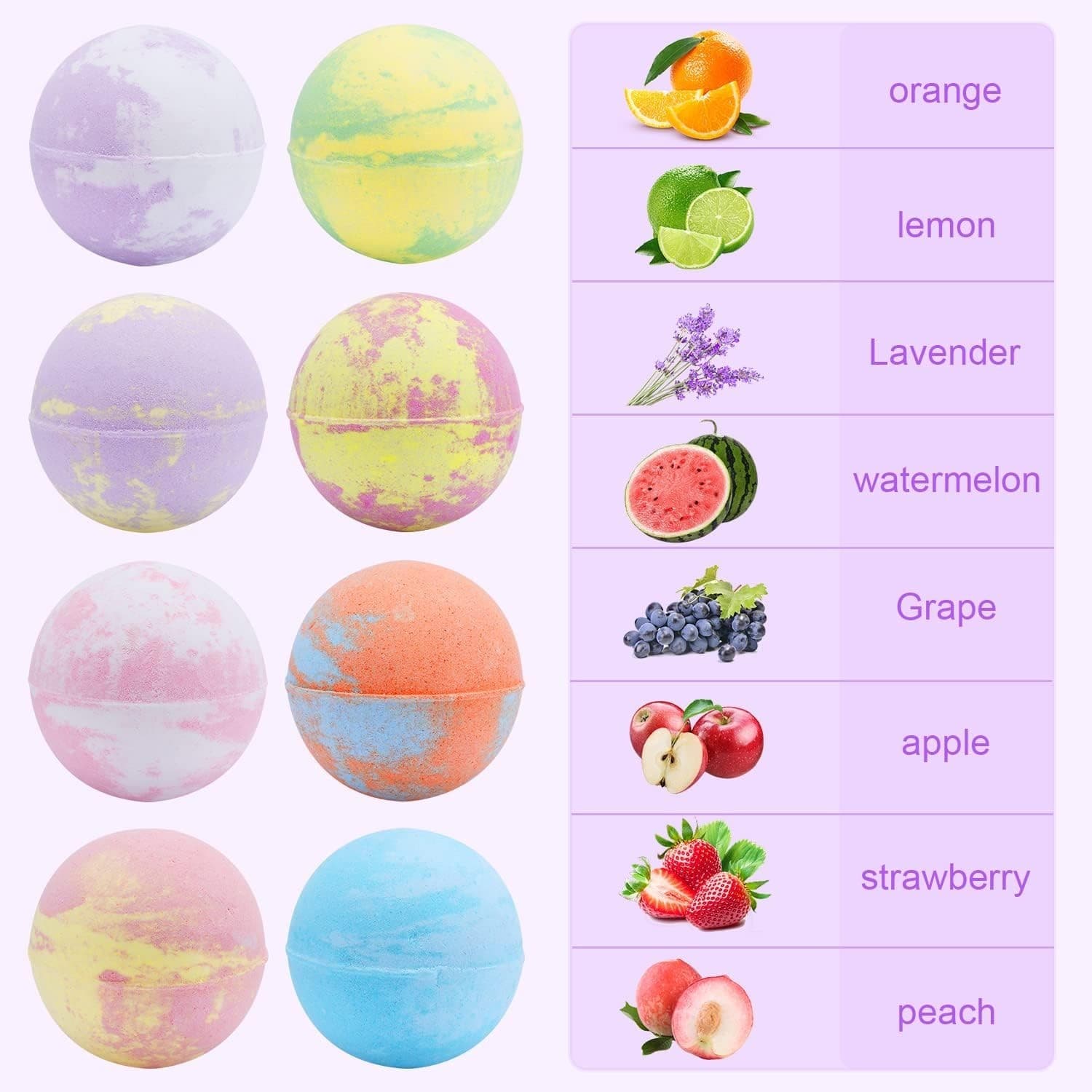 8 Pack Halloween Bath Bomb Set with Halloween Squishy Toys Inside for Kids 3