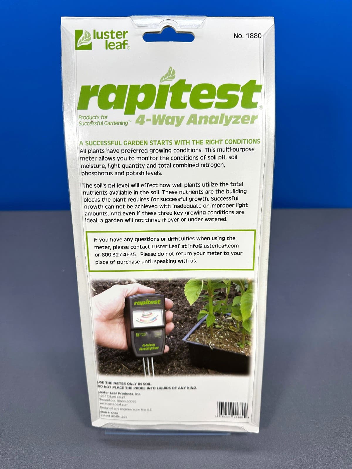 LUSTER LEAF RAPITEST 4-WAY 4 WAY SOIL ANALYZER GRASS PLANTS TREES GARDEN NEW 5