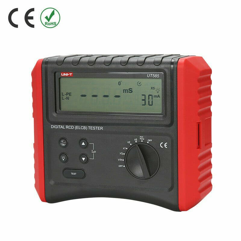 UNI-T UT585 Digital RCD (ELCB) Testers AUTO RAMP Leakage Circuit Breaker Mete✦Kd 4
