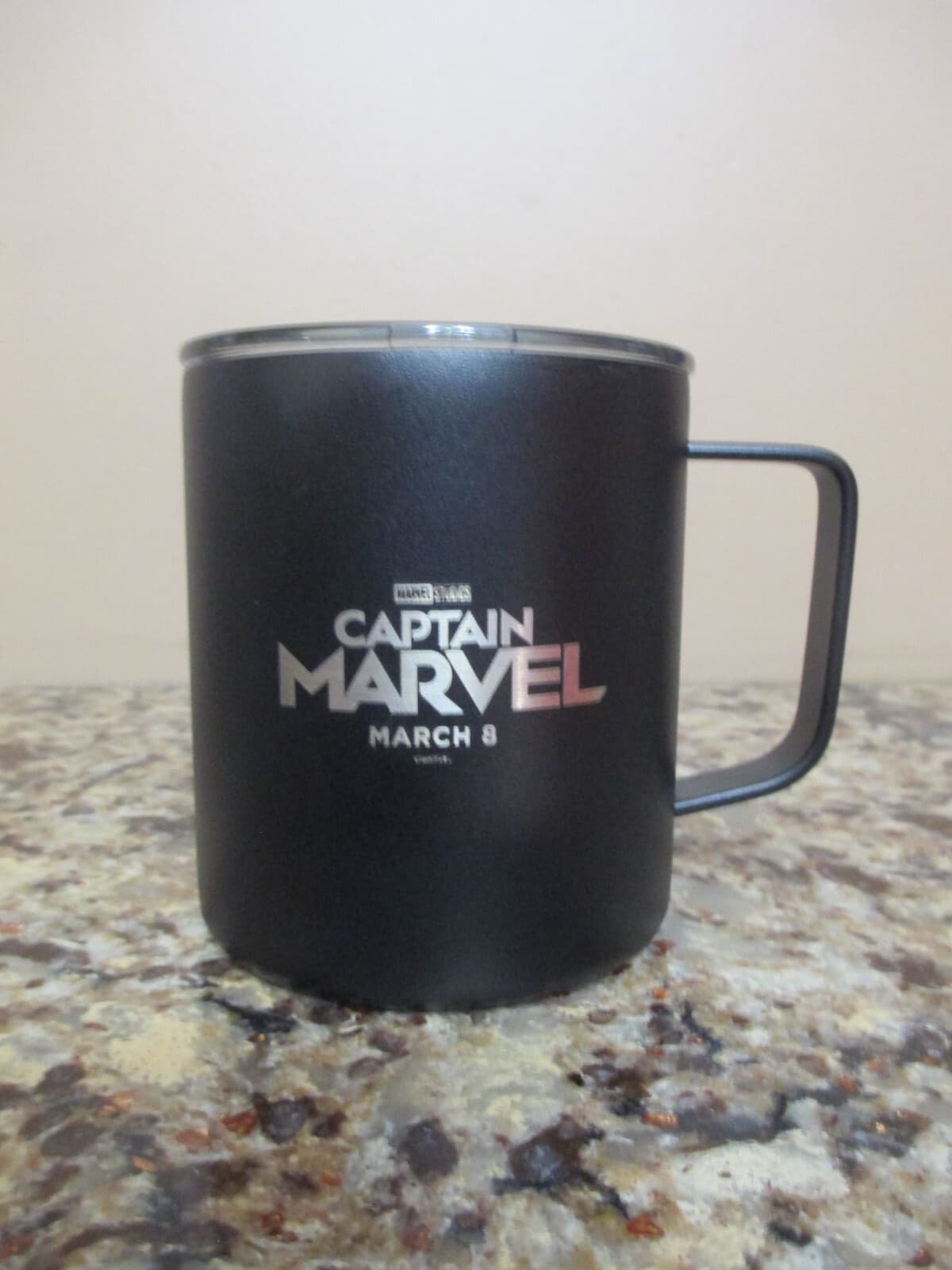 Captain Marvel Movie Promo Stainless Steel Mug w/ Sipper Lid - March 8, 2019