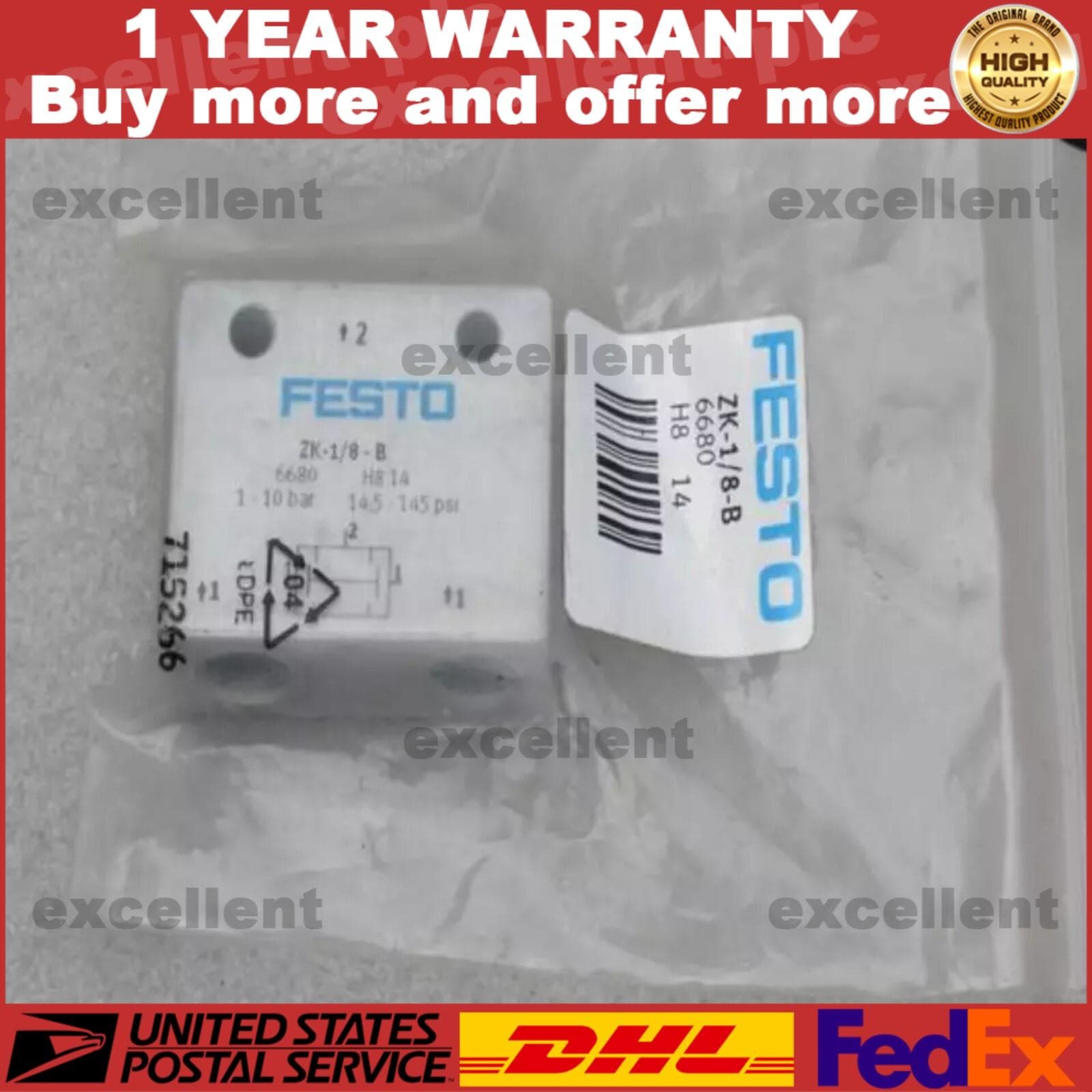 New ZK-1/8-B Festo 6680 Fast Shipping AND gate