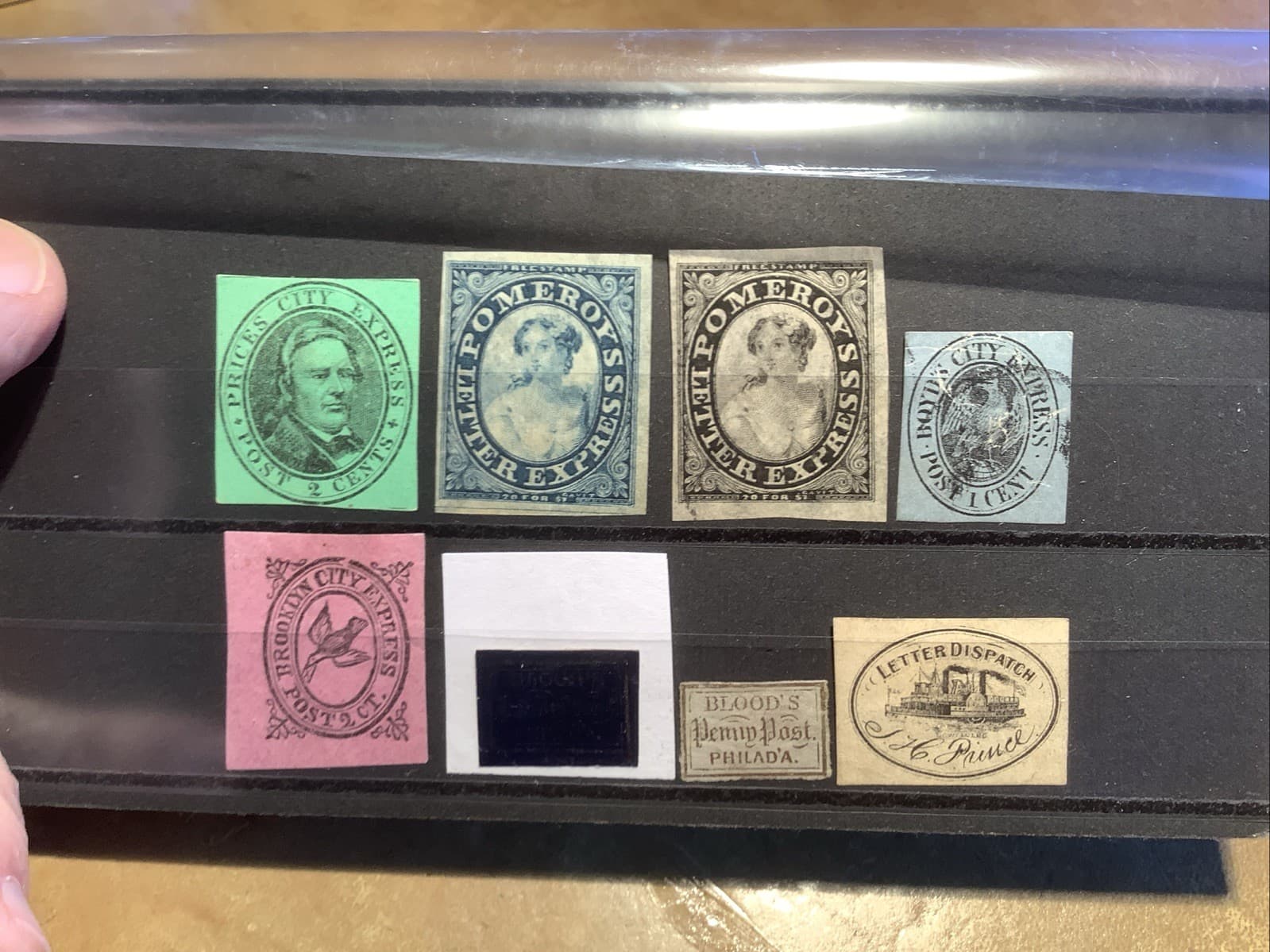 8 Genuine  US LOCAL  POST, 1844-60. Pre-Civil War . Used And Unused