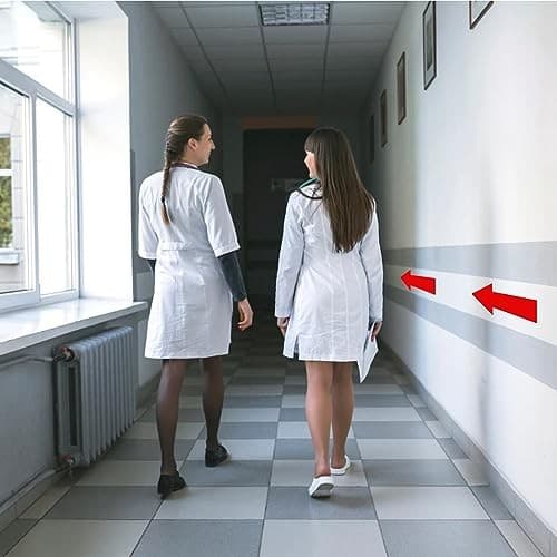 Arrow Floor Sticker 10"×5" Directional Floor Decal Self-Adhesive Removable Red 3