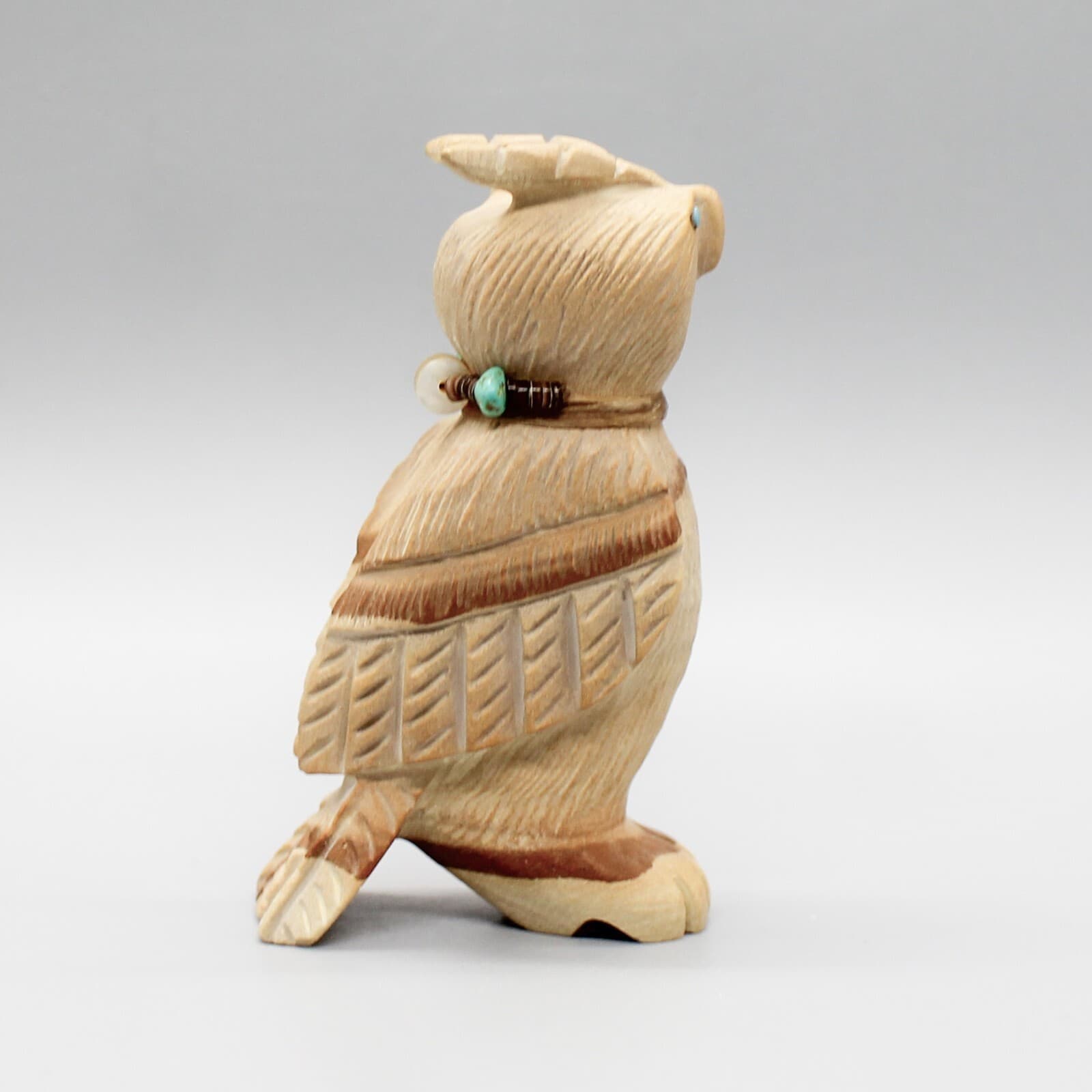 ZUNI FETISH-PICTURE JASPER HORNED OWL FETISH by DOUGLAS MARTZA - NATIVE AMERICAN 2