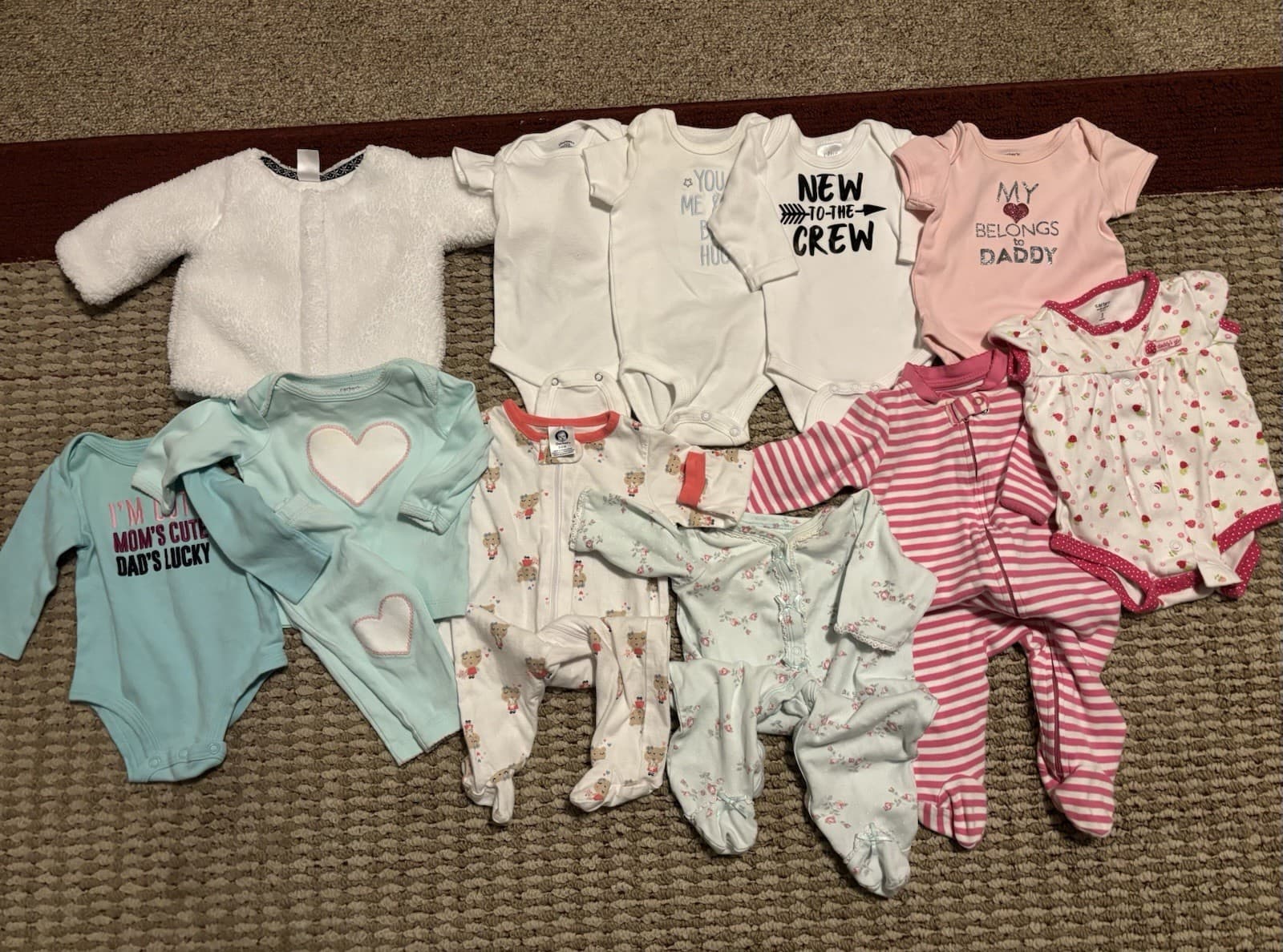 Girls 0-3/3 Month Clothing Lot Of 12