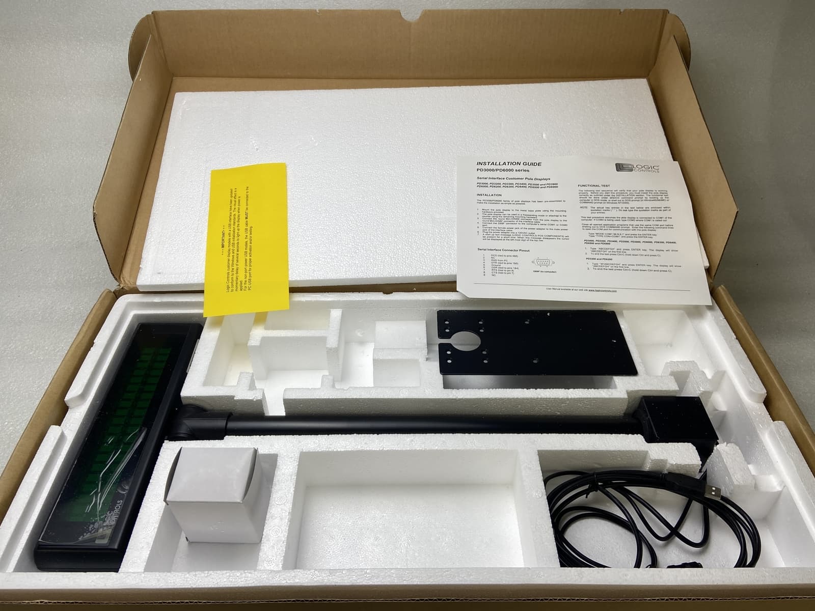 Logic Controls PD6000UBLACK Pole Display USED