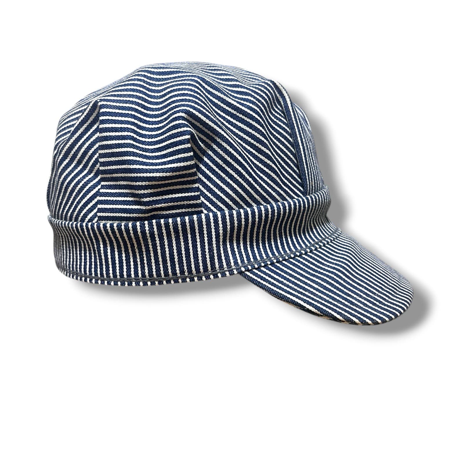 Vintage Train Engineer Hat Railway Utility Cap Sanforized 7 1/2 Conductor USA 3