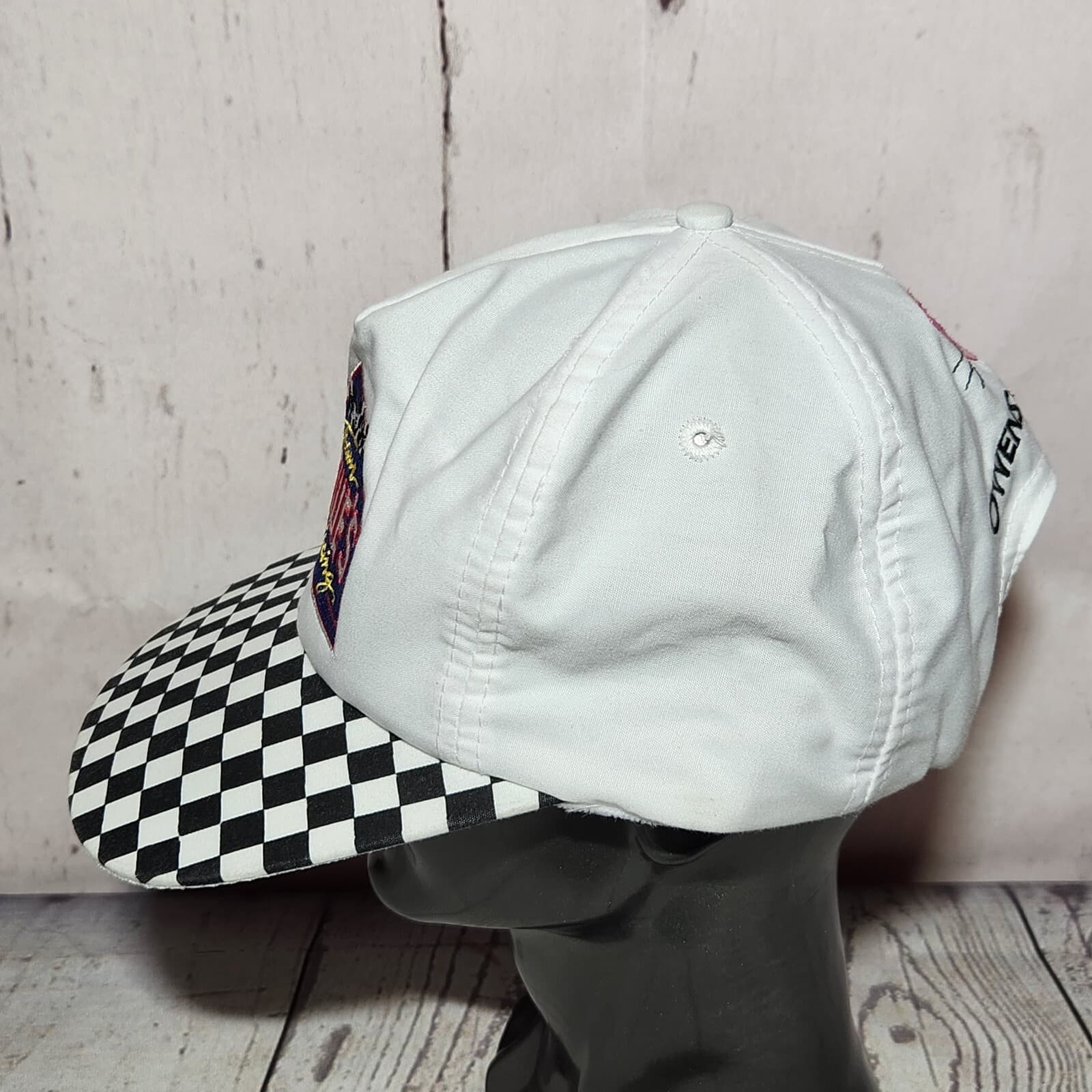 Vintage Team Lowe's Racing Snapback Hat Pink Panther NASCAR Mike Skinner Signed 5