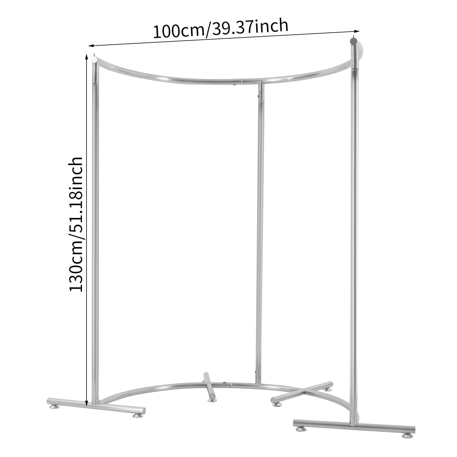 100 cm Half Round Garment Rack Metal Freestanding Wedding Dress Display Stand 2