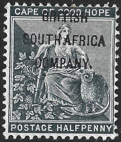 Rhodesia 1896 1/2d Grey-Black British South Africa Co. SG.58 Mint Hinged Cat:£20