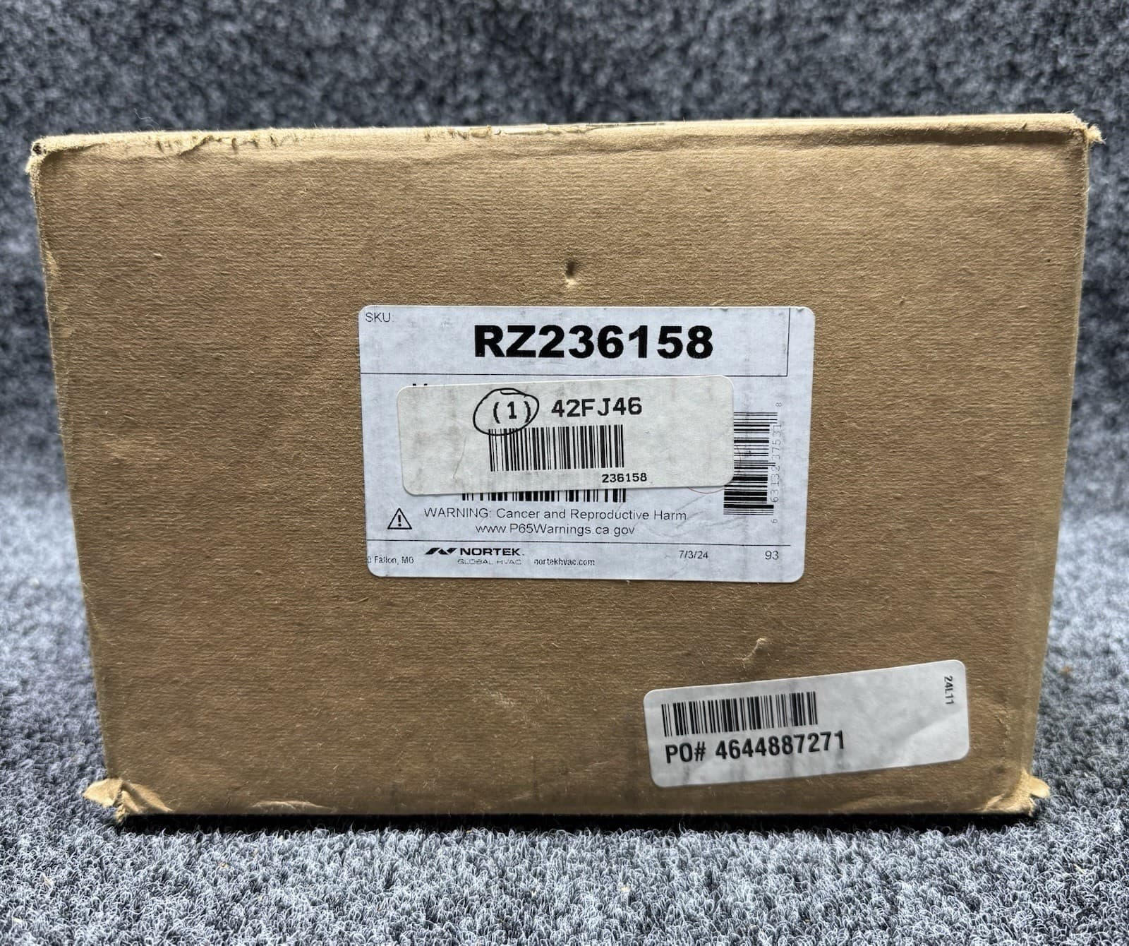 Reznor HVAC Replacement 120V Motor 196037 236158 Y4L241C510 RZ236158 2