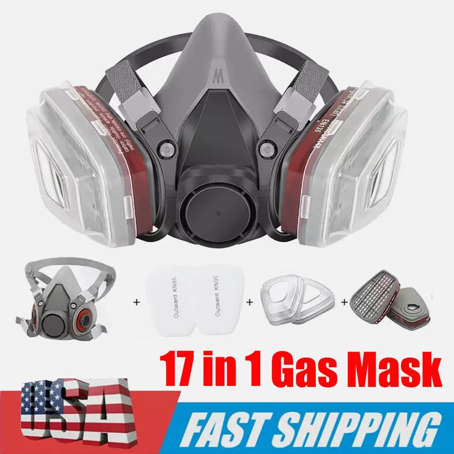 Mascaras Para Pintura De Media Cara Amplio Campo De Visión Químico Pintar Fltr