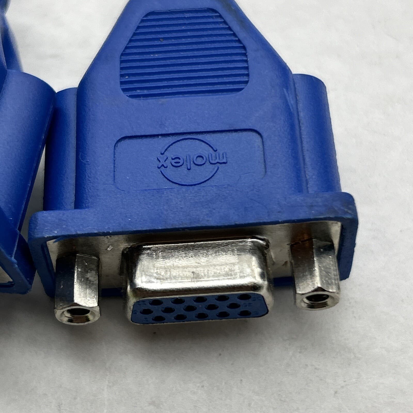 Molex DMS-59 Dual VGA DVI Y Cable Splitter Adapter Male to (2) VGA Female 8" 6