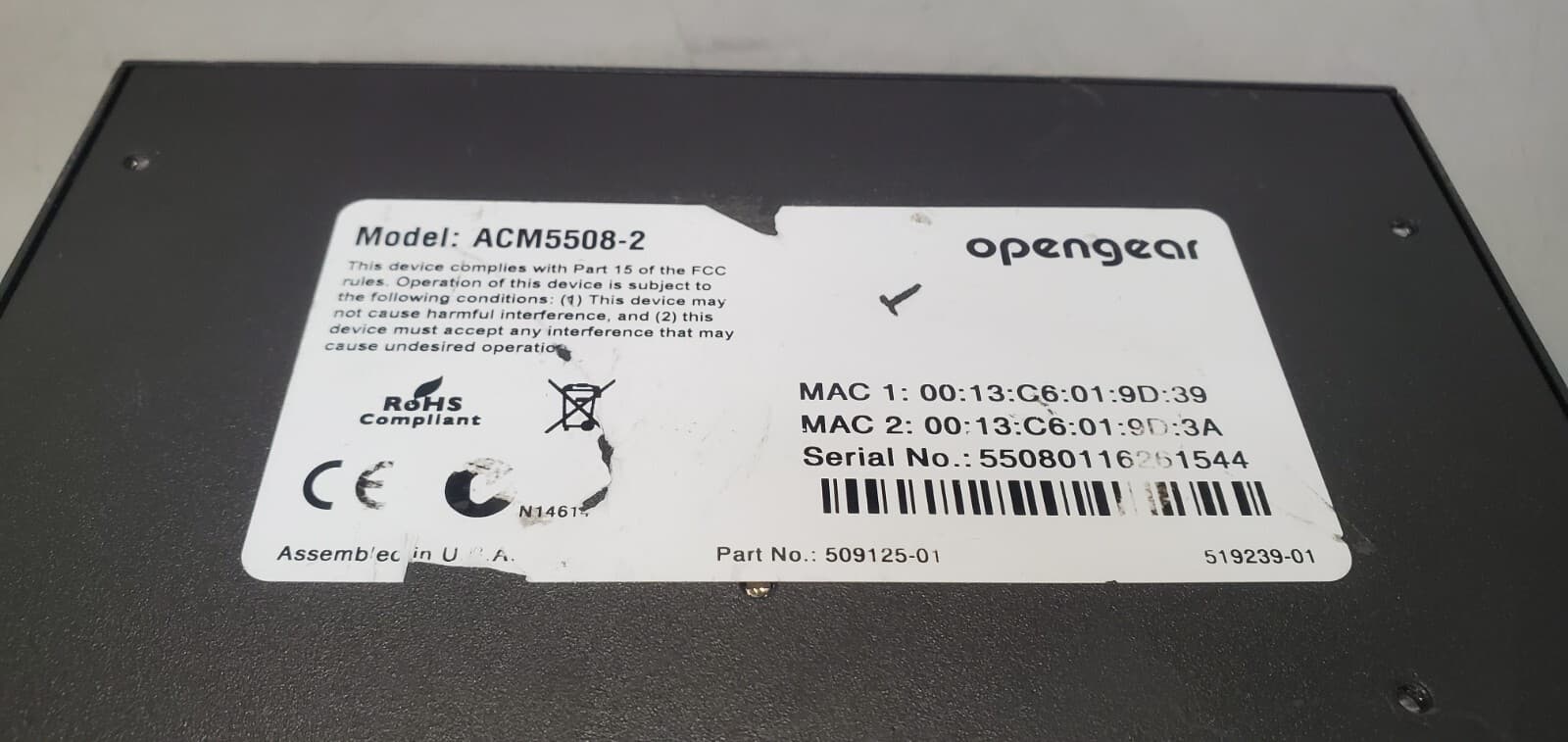 Opengear ACM5508-2 8-Port Advanced Console Manager 6