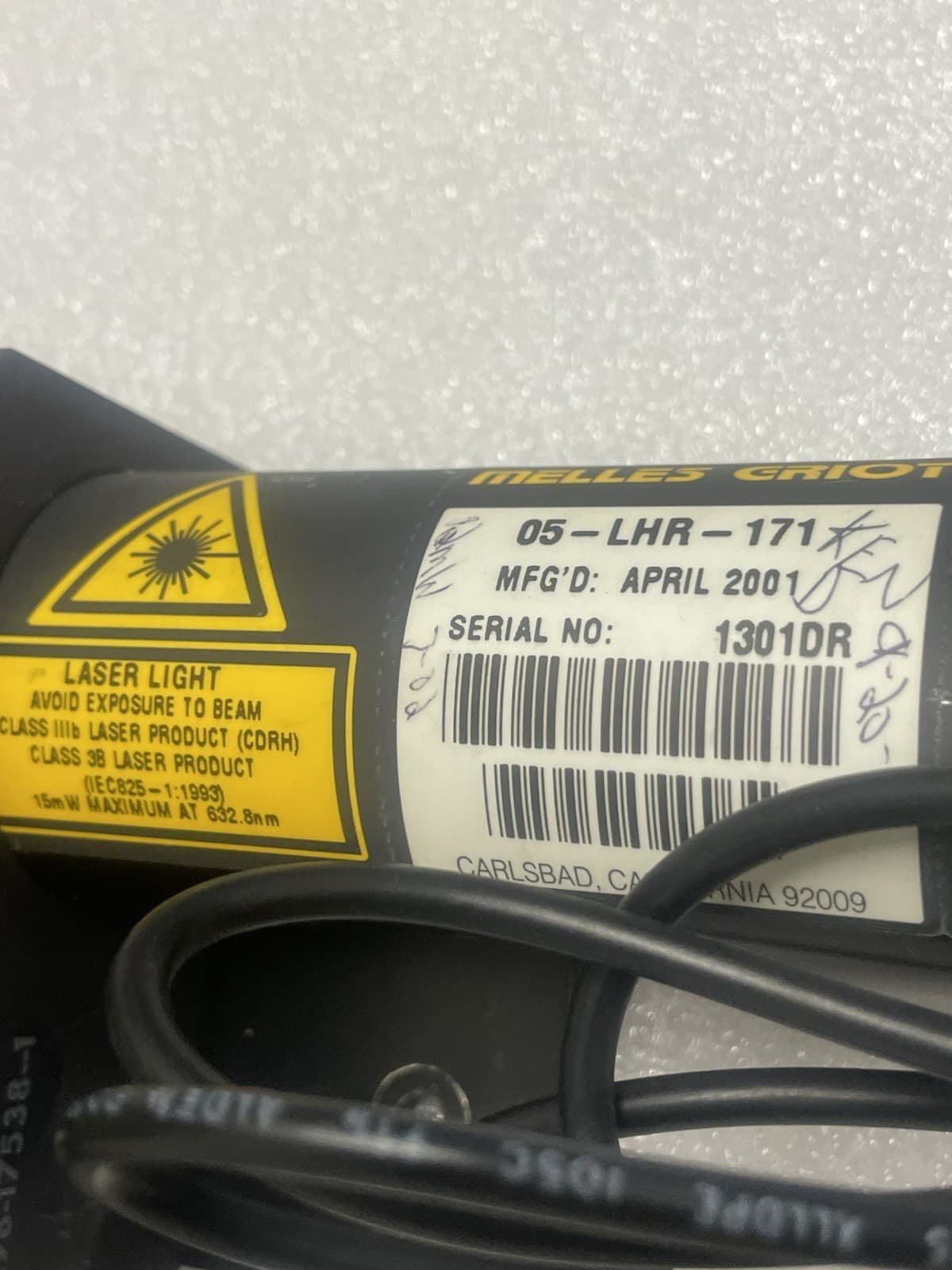 Melles griot 05-LHR-171   CO2 Laser module with optics. and power supply. 4