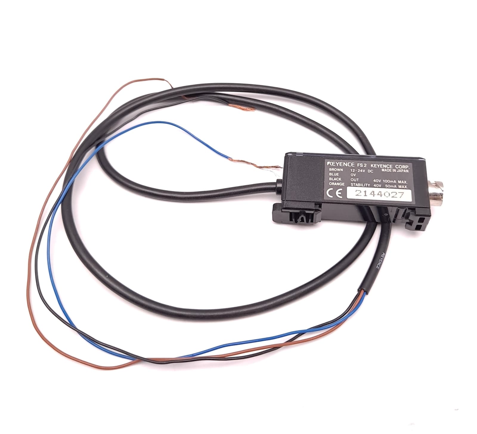 Keyence FS2-60 Fiber Amplifier Photoelectric Sensor 12-24VDC 35mA NPN  4