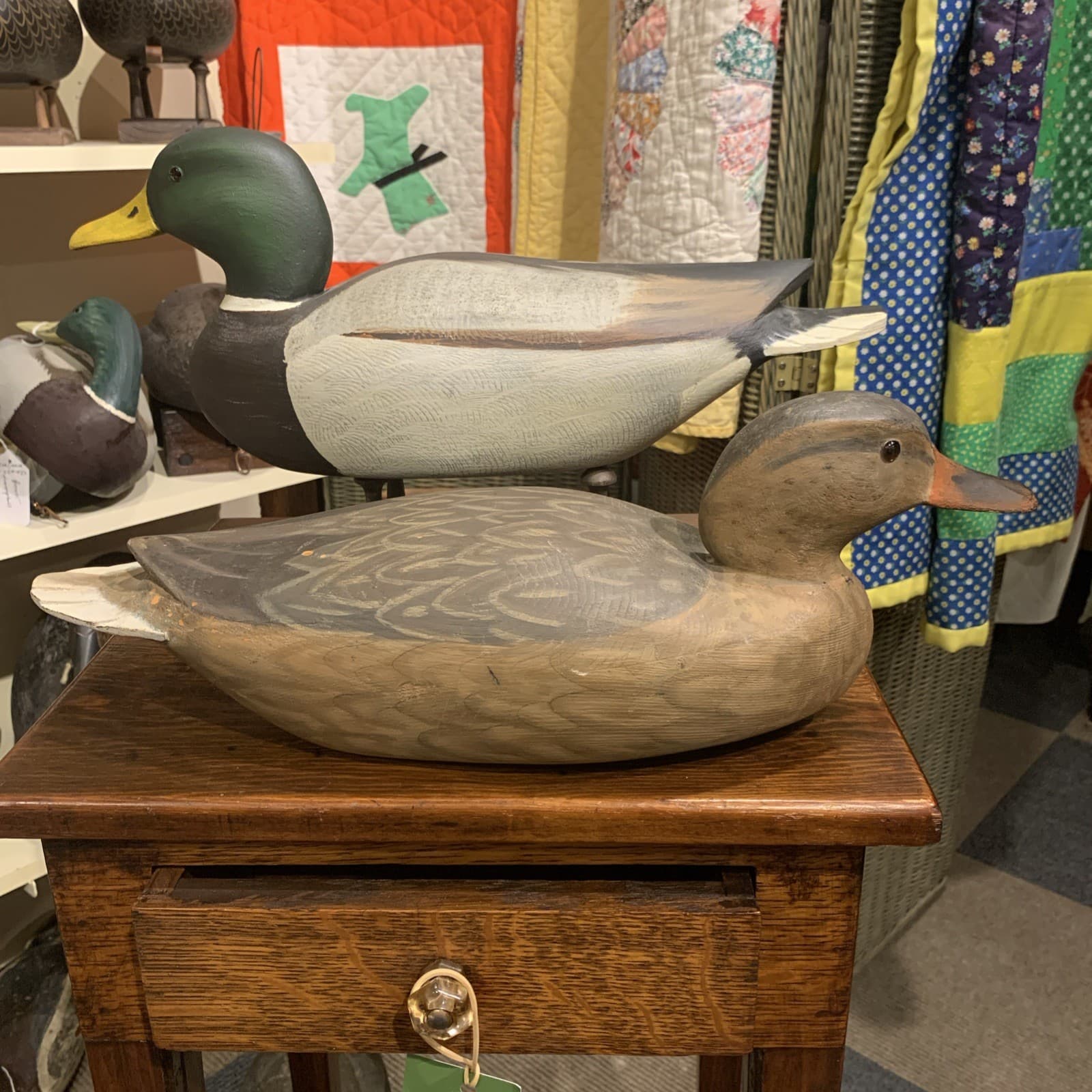 Vintage Pair Mallard Duck Decoys By Noted Ohio Carver Dale Dalrymple Original 2